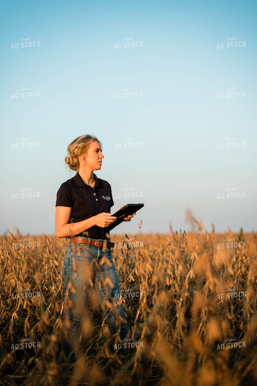 Female Agronomist on Tablet in Field 8328