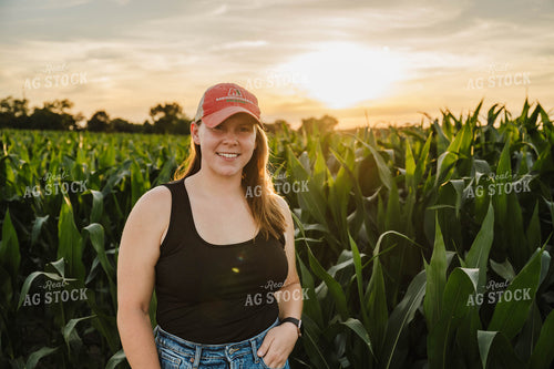 Female Farmer by Cornfield 115300