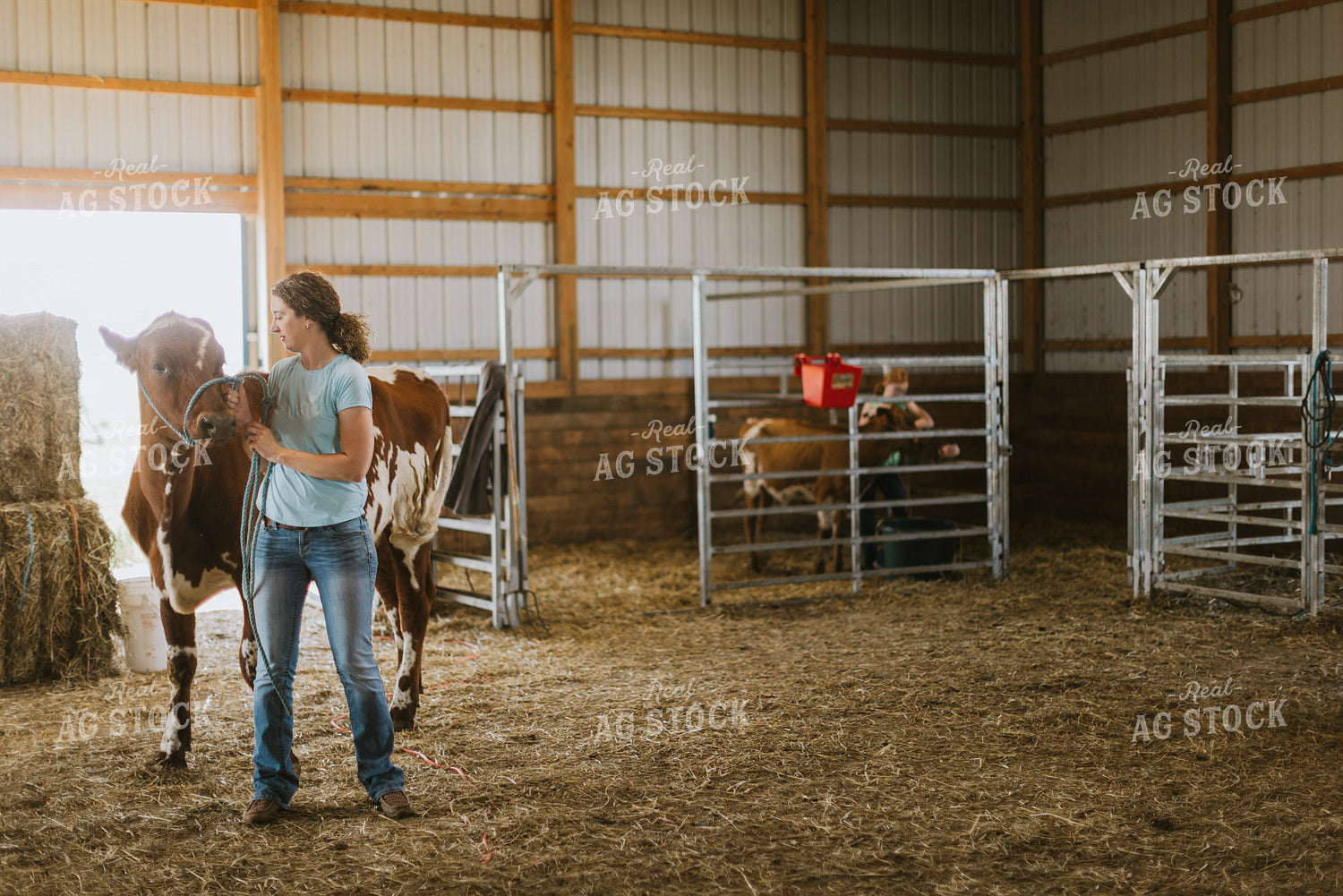 Female Farmer with Show Cow 7879