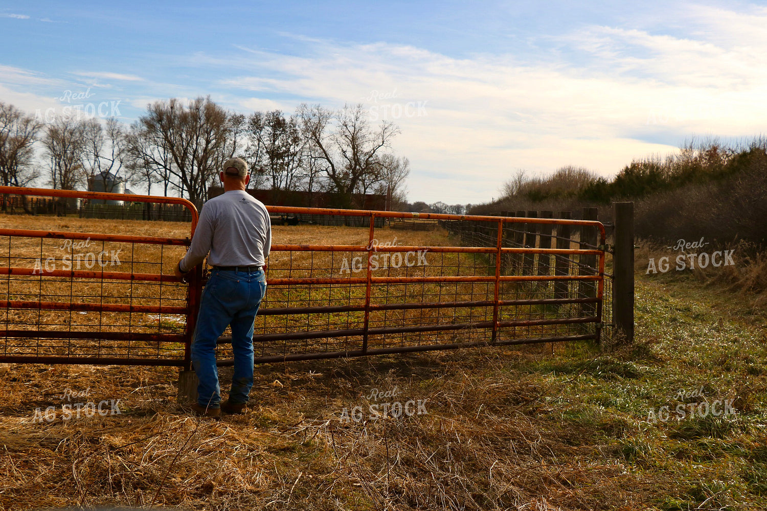 Farmer Opening Gate 299290
