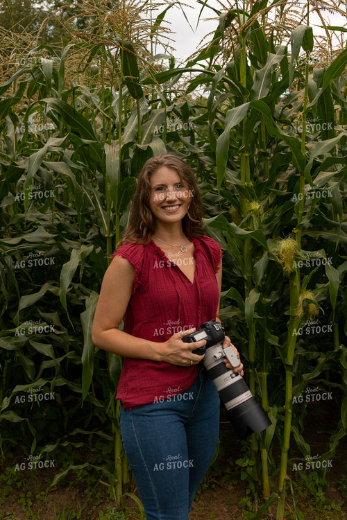 Photographer in Corn Field 52526
