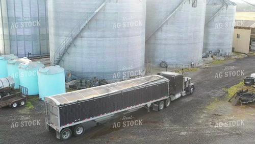 Aerial of Loading Out Truck with Corn 79210