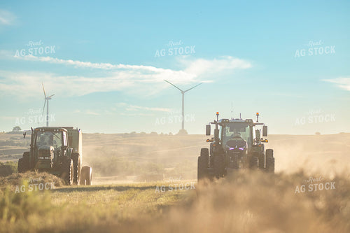 Tractors Baling Hay 72082