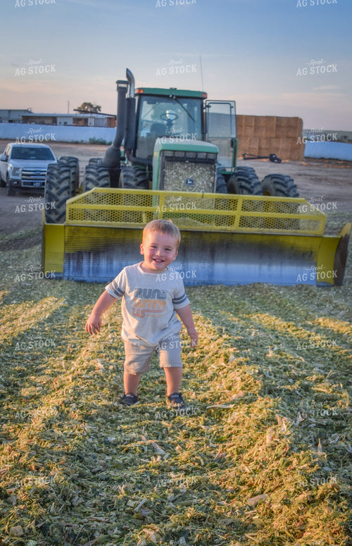 Toddler on Top of Silage 56520