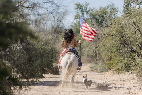 Rancher with American Flag 184047