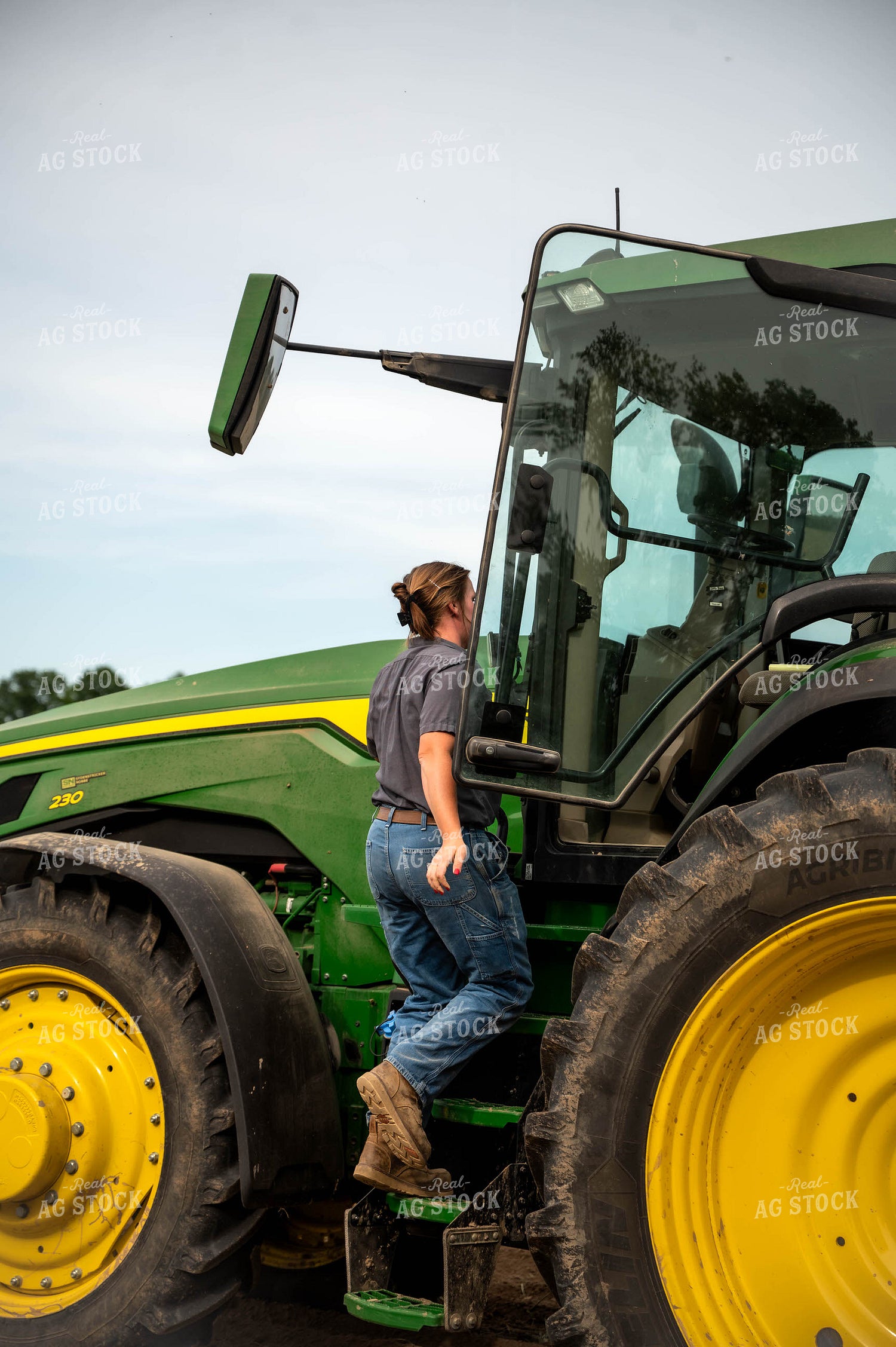 Female Farmer Walking by Planter 115652