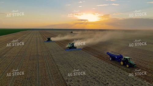 Aerial of Wheat Harvest 199032