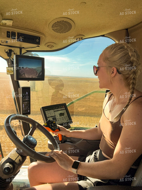Female Farmer in Combine 187389