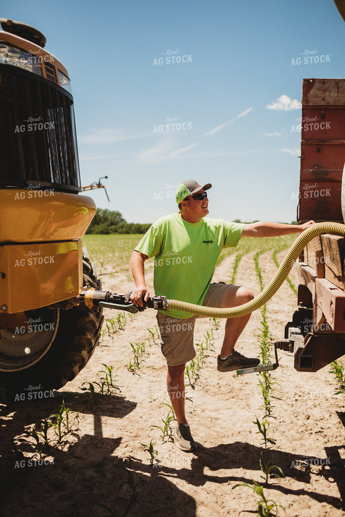 Farmer Filling Up Self-Propelled Sprayer 5768