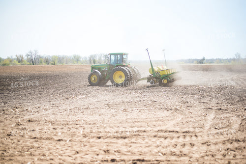 Tractor and Planter in Field 74047