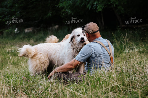 Farmer with Farm Dog 220009