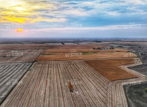 Aerial of Corn Harvest 141193