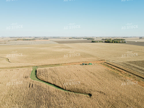 Aerial of Corn Harvest 67523