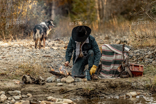 Cowboy Around a Campfire 188151
