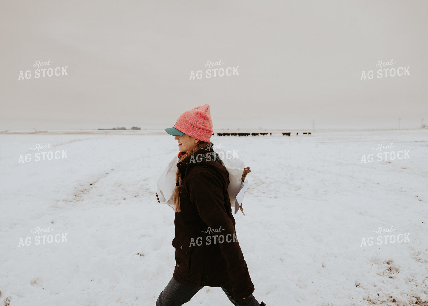 Female Rancher Feeding Supplements 61193