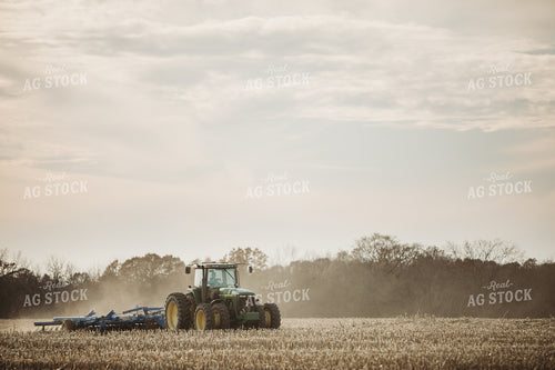 Tractor Disking Corn Field 3615