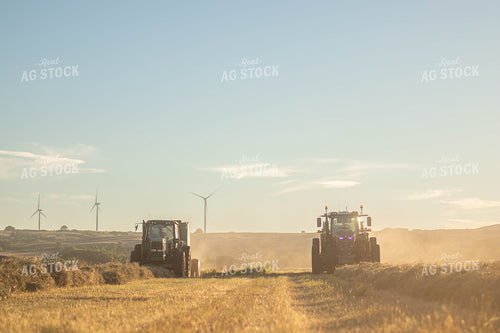Tractors Baling Hay 72089