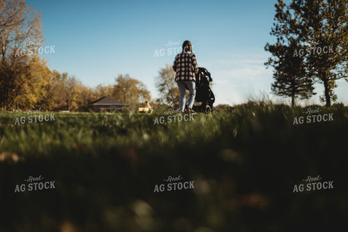 Farm Mom with Stroller Outside 5008