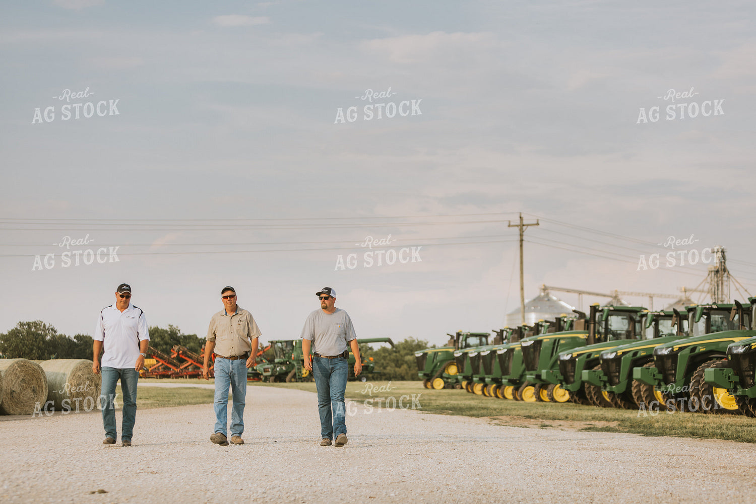 Farmers Walking in Farmyard 7762
