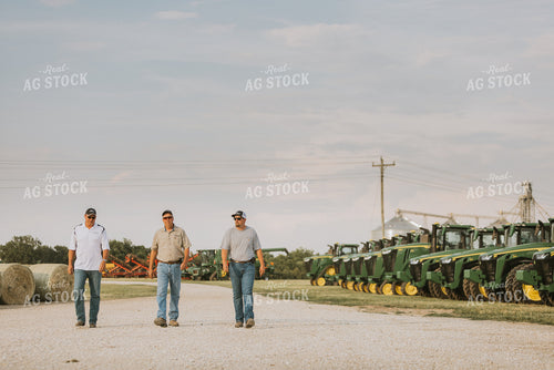 Farmers Walking in Farmyard 7762