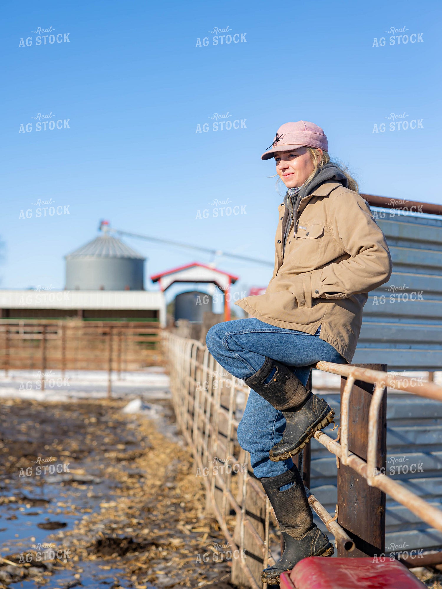 Rancher Sitting on Fence 70227