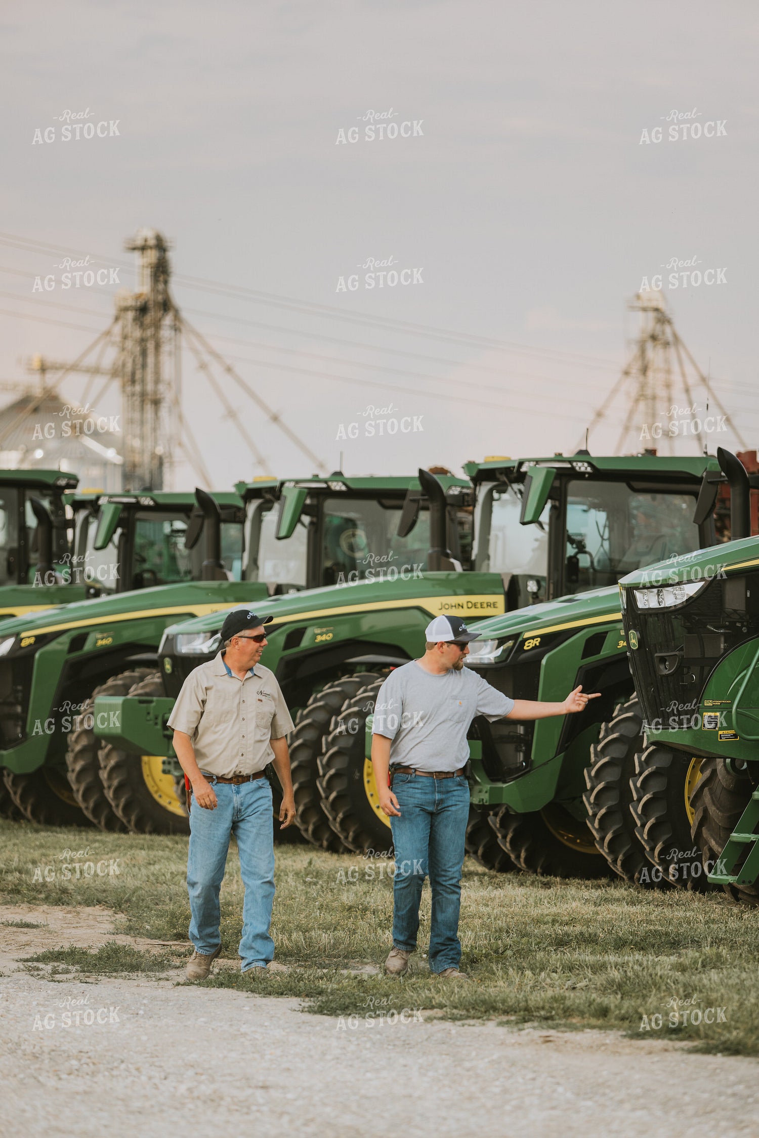 Farmers Walking in Farmyard 7766