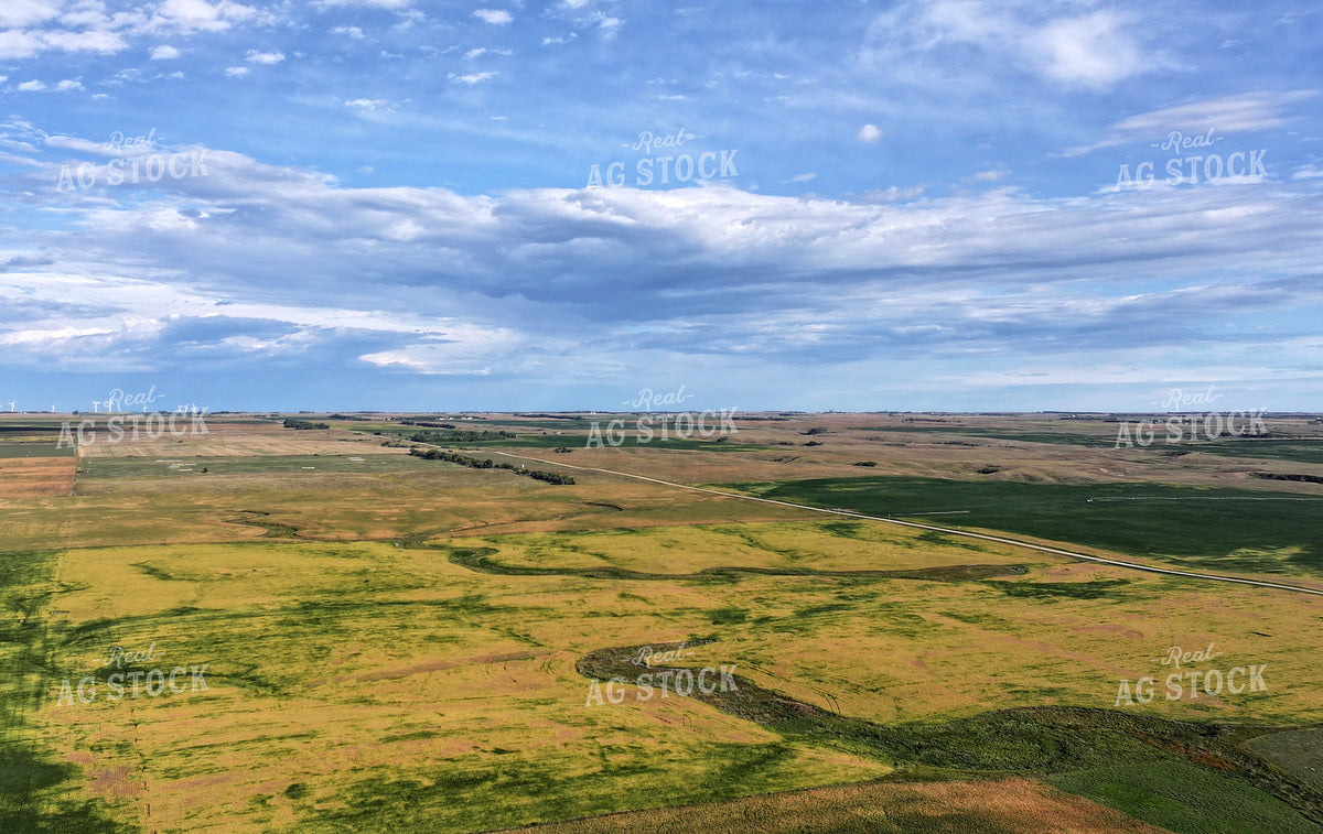 Aerial of Crops Changing Colors 141782