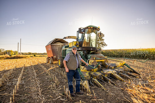 Farmer with Silage Harvestor 270128