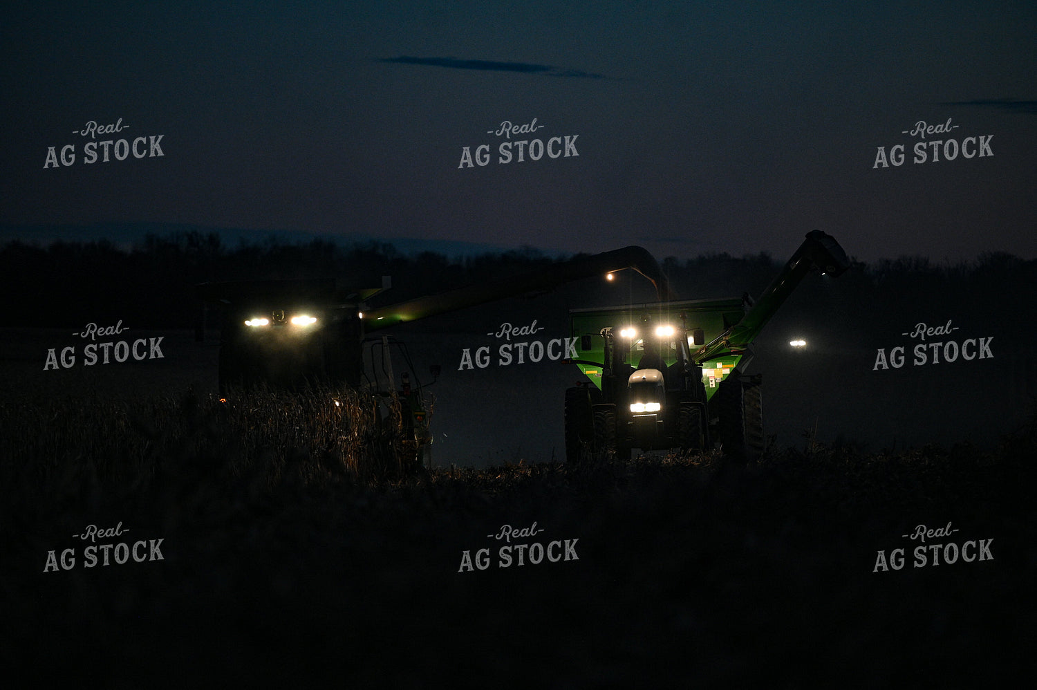 Corn Harvest at Night 90041