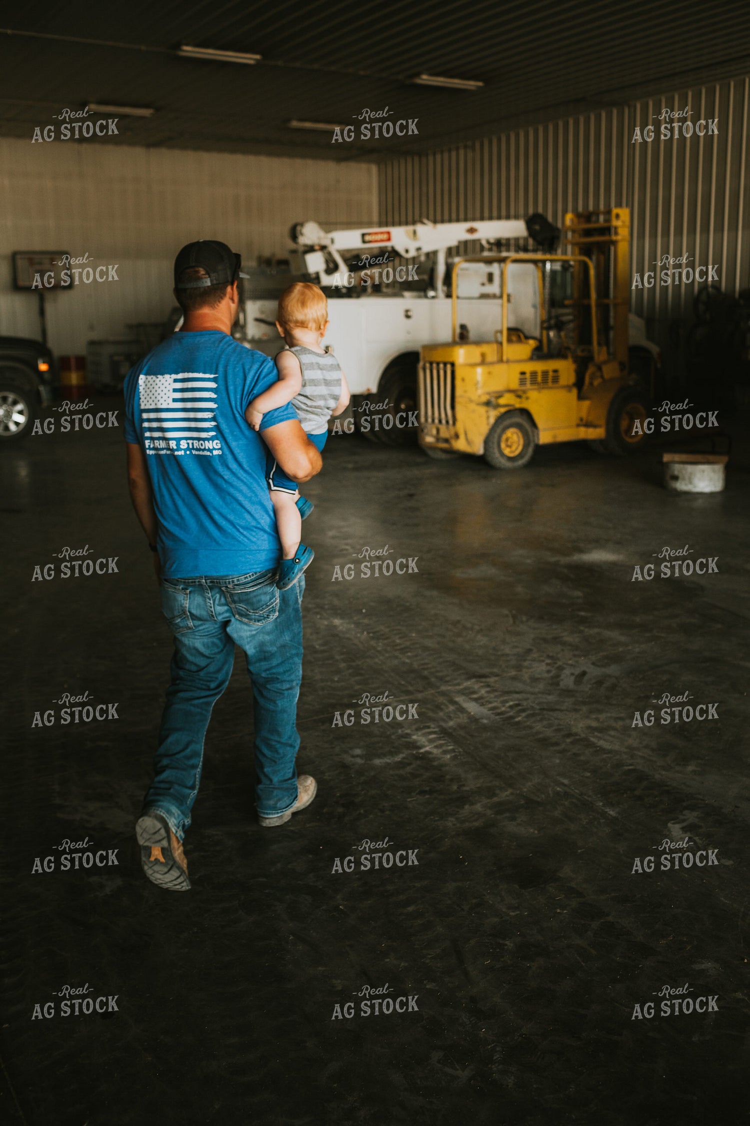 Farmer and Farm Kid in Farm Shop 6197