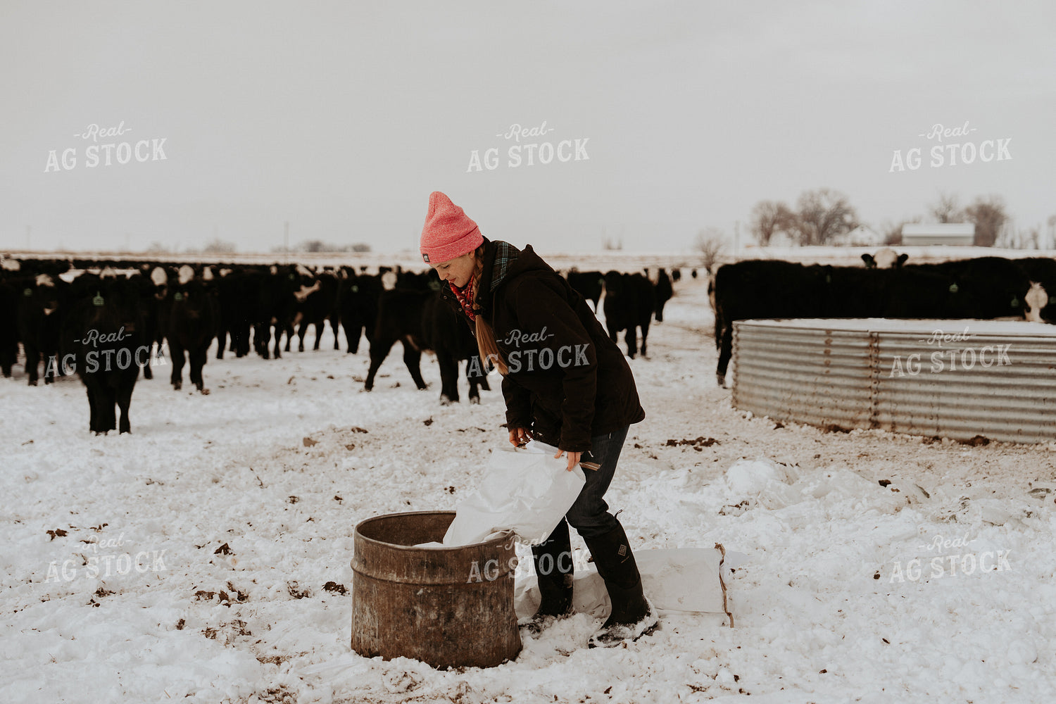 Female Rancher Feeding Supplements 61216