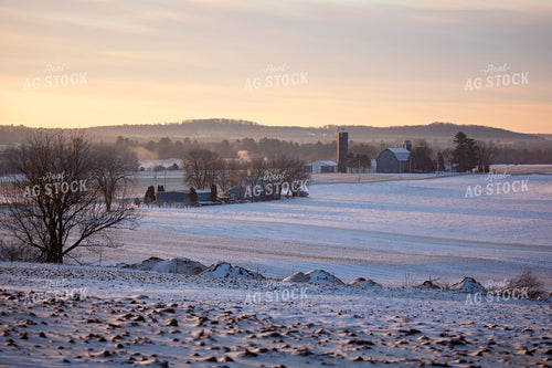 Wisconsin Dairy Farms in Winter 55023