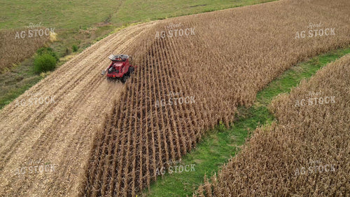 Aerial of Corn Harvest 268135
