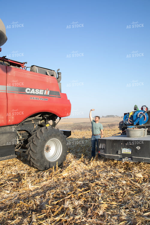 Farmer Fueling Up Combine 286027