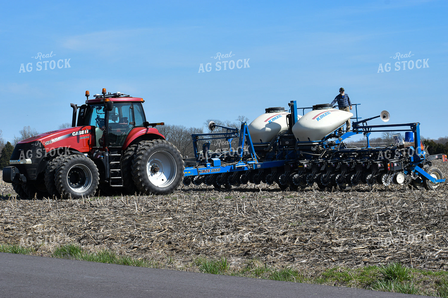 Farmer Standing on Planter Platform 84074