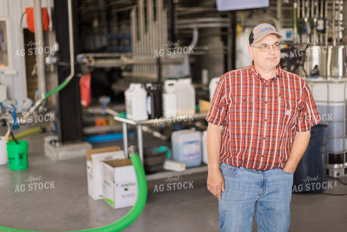 Farmer in Chemical Shed 8038