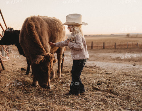 Farm Kid with Cattle 61141