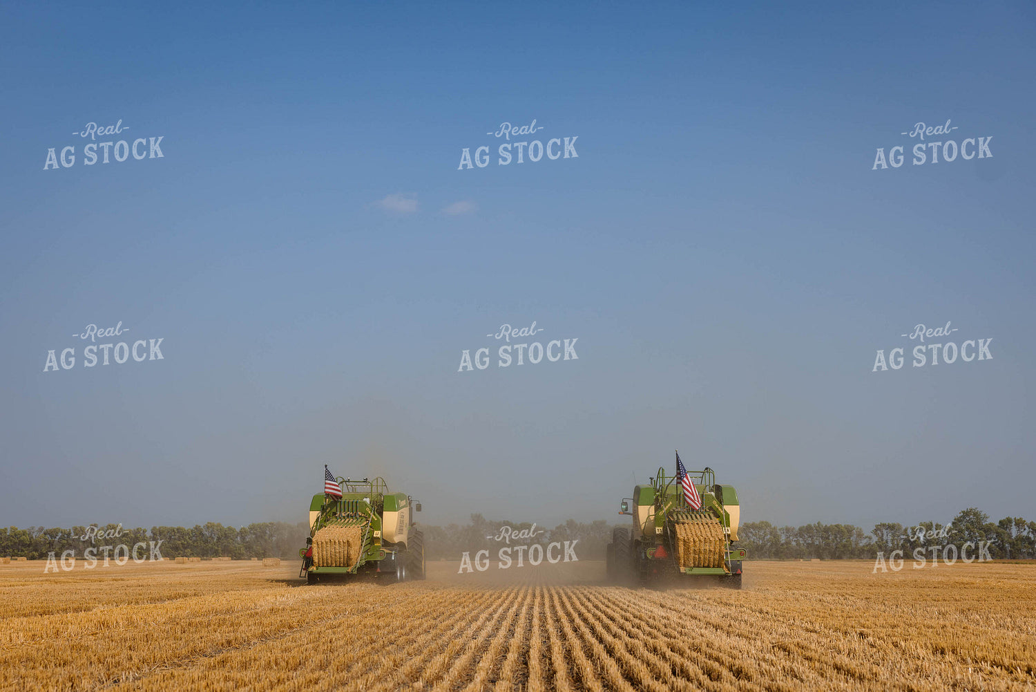 Baling Straw Bales 152338
