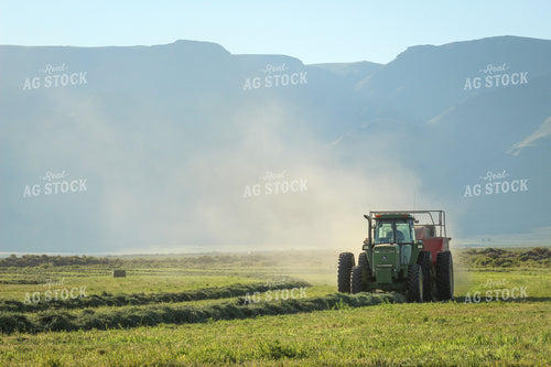 Baling Summer Hay Alfalfa and Mixed Grass 78145