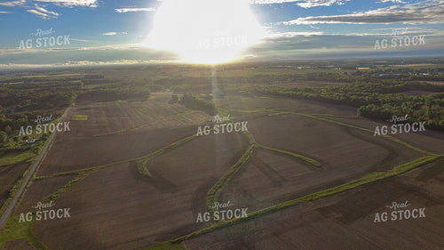 Harvested Corn Field Drone 85005