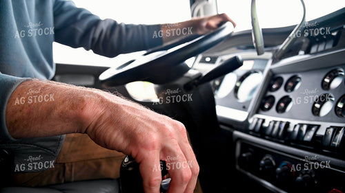 Farmer Driving Semi Truck 25630
