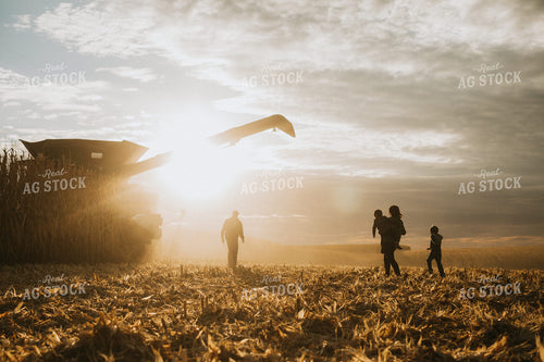 Farm Family in Corn Field 6949