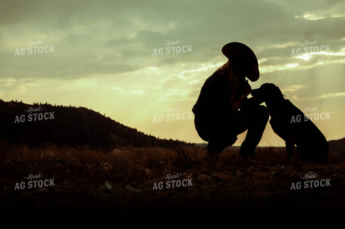 Rancher with Dog Silhouette 58024