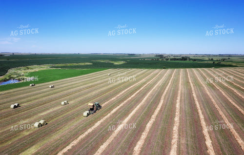 Aerial of Baling Hay 141319