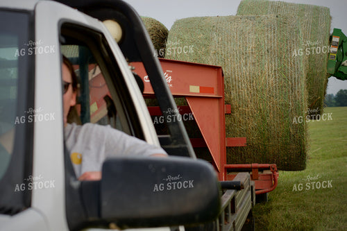 Driving Hay Bales to Storage 251167