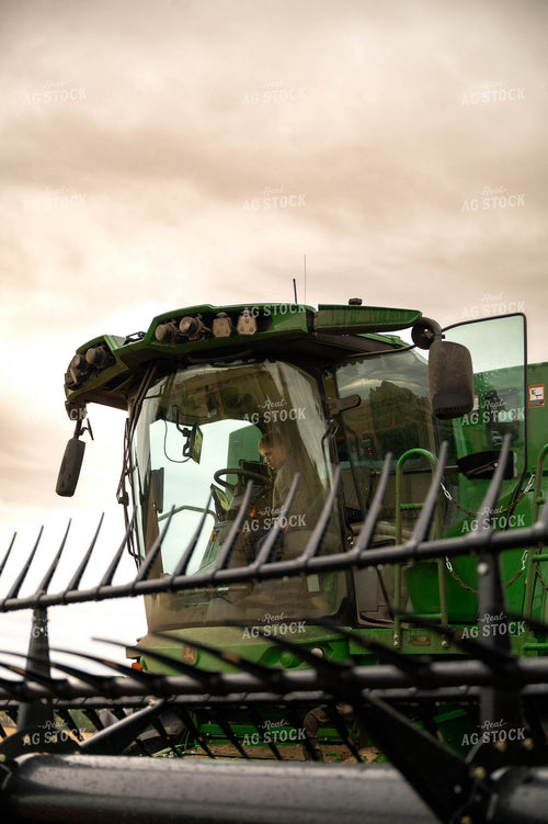 Farm Kid Climbing into Combine 115399