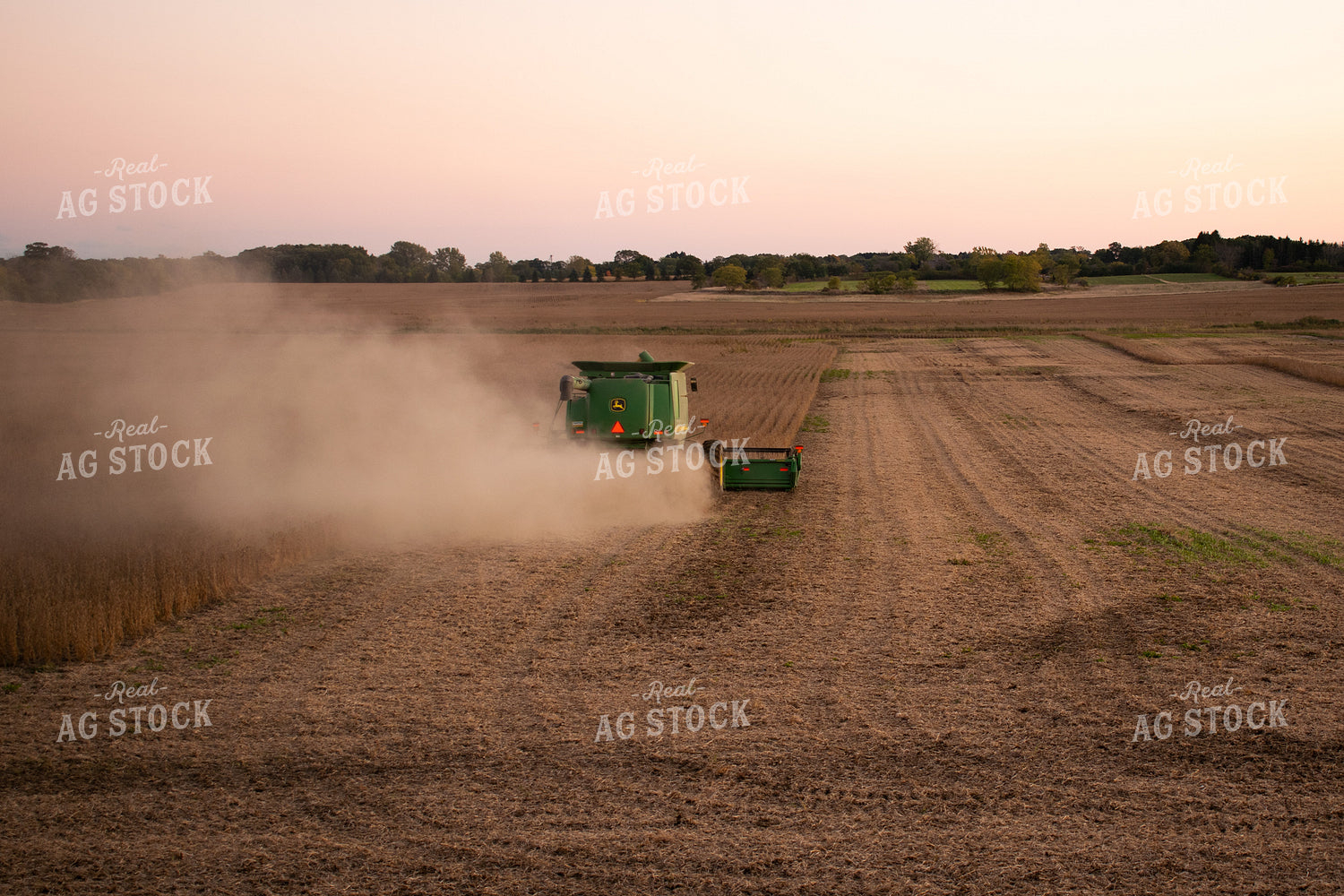 Combining Soybeans - Drone 50071