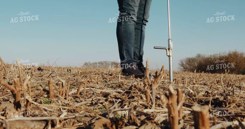 Pushing Soil Sample Probe into the Ground 3924