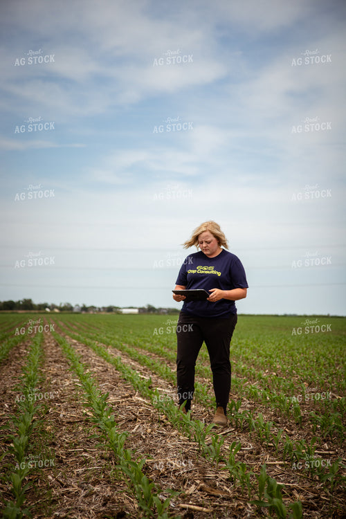Female Agronomist Scouting Field 67762