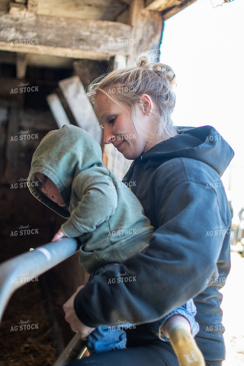 Female Farmer and Son 50481